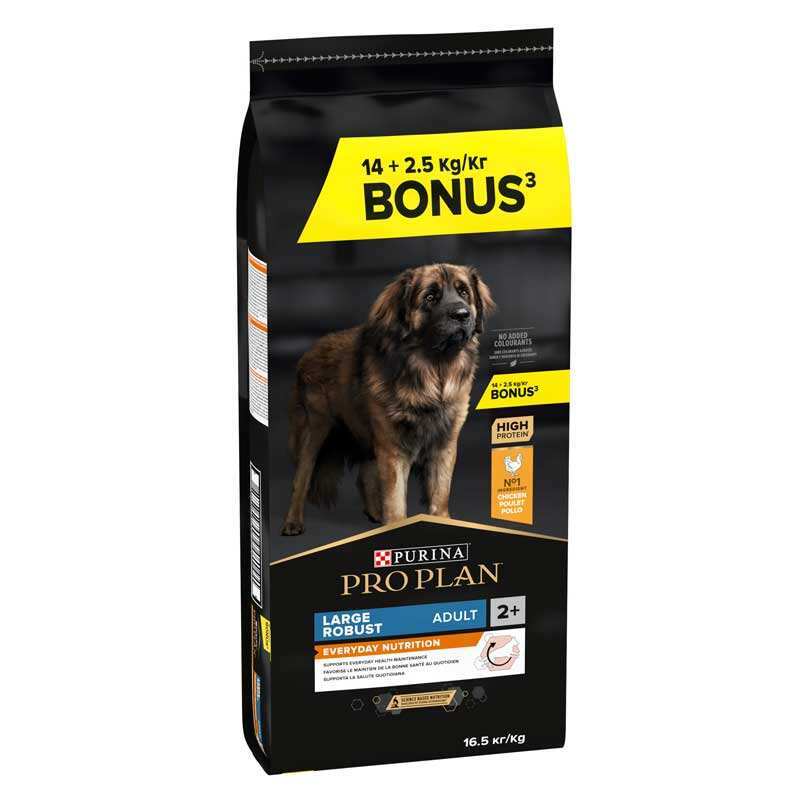 Purina Pro Plan Adult Large Robust Chiken - Cухой корм для взрослых собак крупных пород с курицей (14 кг + 2,5 кг) в E-ZOO