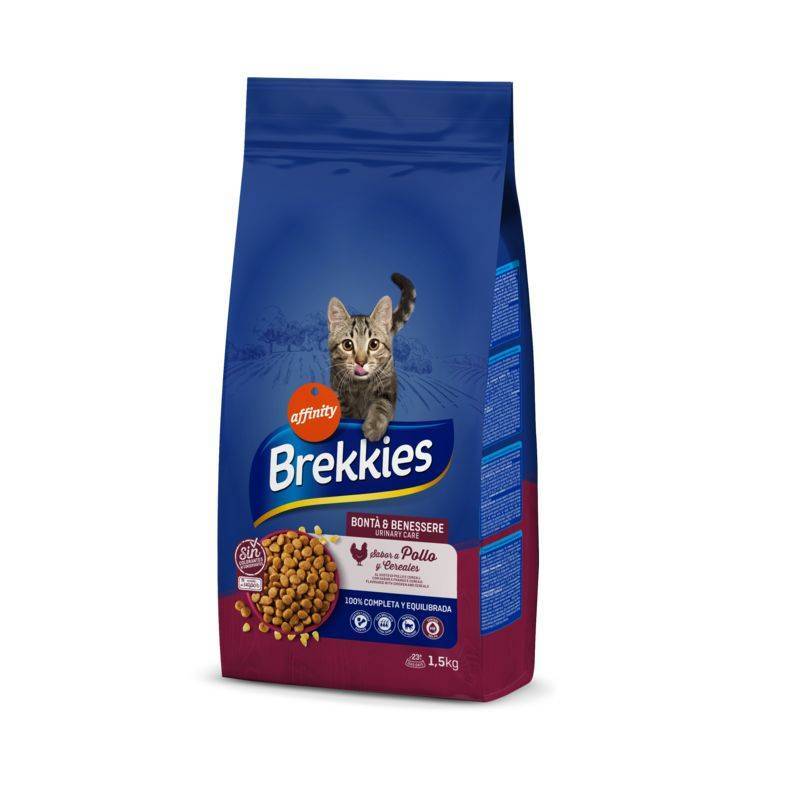 Brekkies (Бреккис) Cat Urinary Care - Сухой корм на основе мяса и овощей для профилактики мочекаменной болезни у котов и кошек