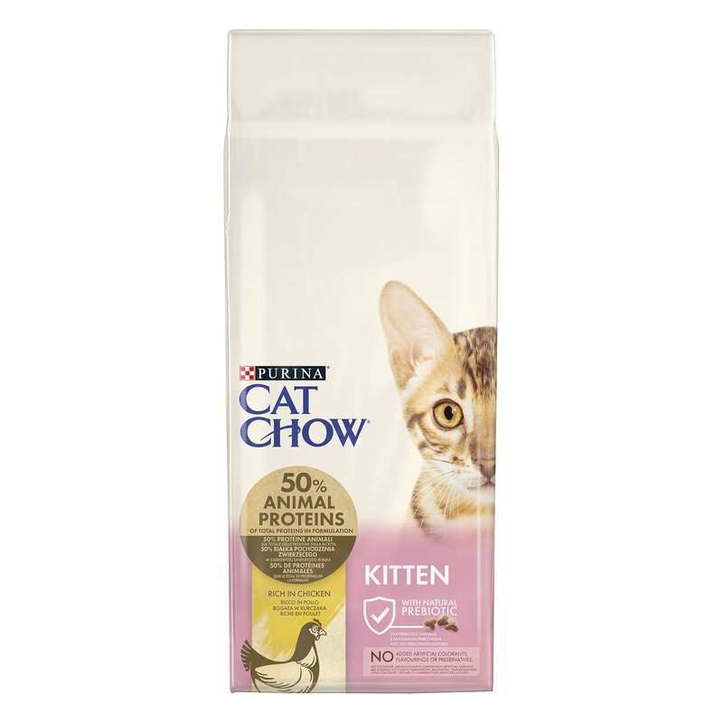 Cat Chow (Кет Чау) Kitten - Сухий повнораціонний корм з куркою для кошенят (15 кг) в E-ZOO