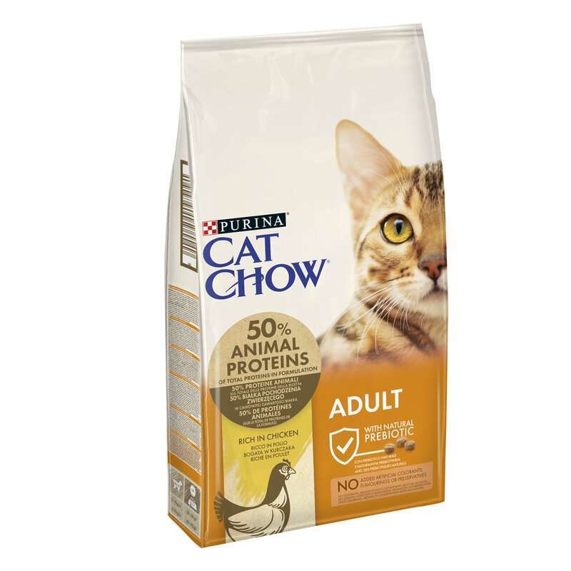 Cat Chow (Кэт Чау) Adult - Сухой полнорационный корм с курицей для взрослых кошек