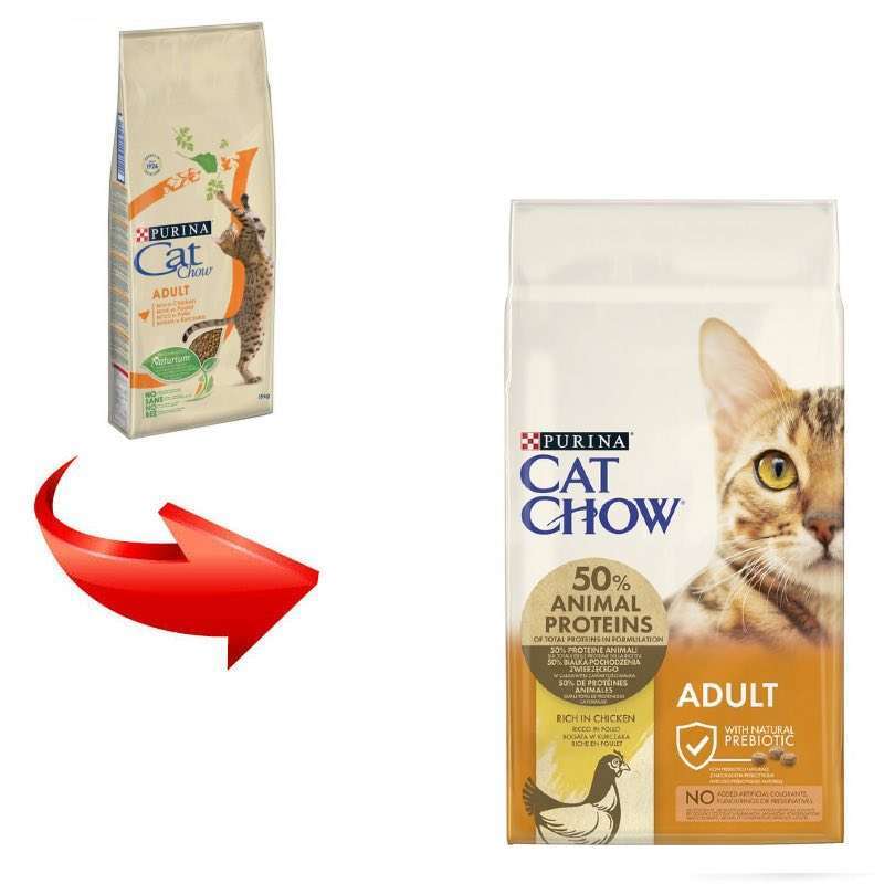 Cat Chow (Кэт Чау) Adult - Сухой полнорационный корм с курицей для взрослых кошек - Фото 2