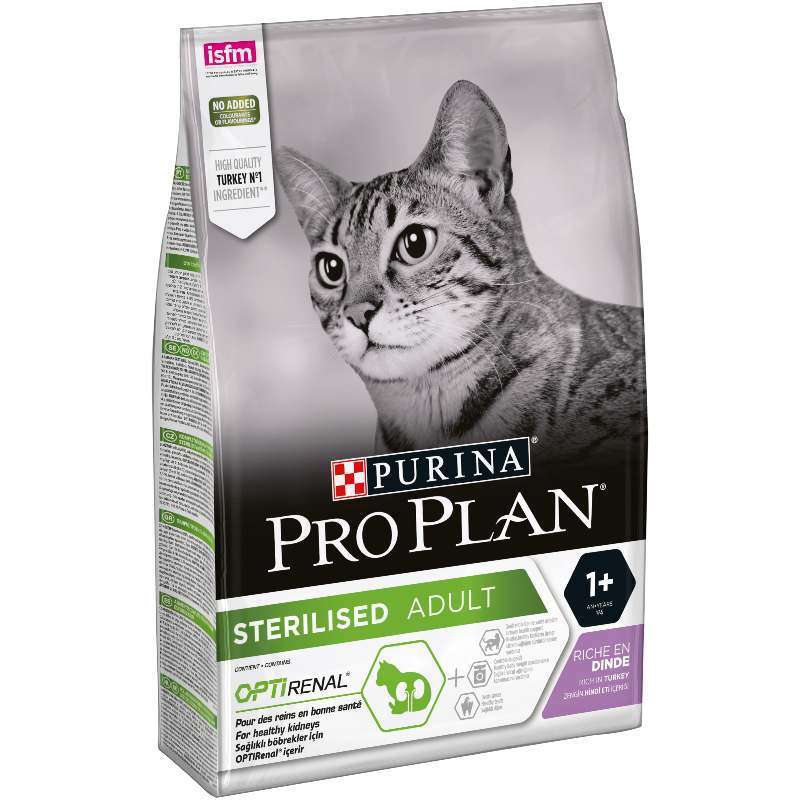 Purina Pro Plan (Пурина Про План) Sterilised Adult Renal Plus - Сухой корм с индейкой для стерилизованных котов (3 кг) в E-ZOO