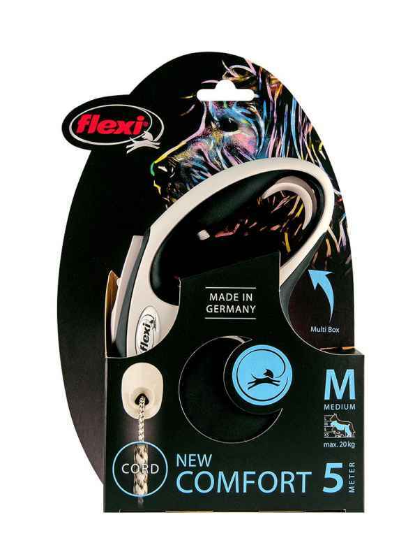 Flexi (Флекси) New Comfort М - Поводок-рулетка для собак средних пород, трос (5 м, до 20 кг) - Фото 10