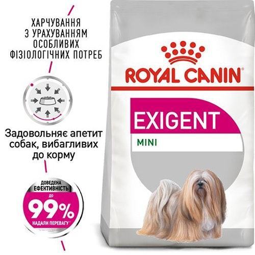 Royal Canin (Роял Канин) Mini Exigent - Сухой корм с мясом птицы для собак, привередливых к питанию - Фото 2