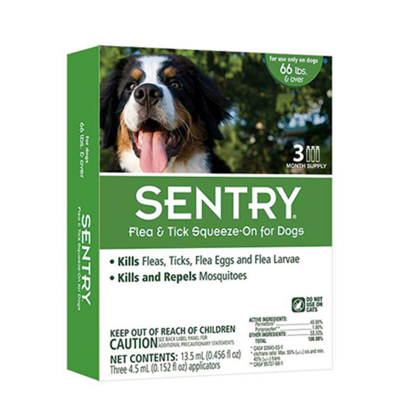 Sentry (Сентрі) Flea & Tick Squeeze-On for Dogs - Протипаразитарні краплі Сентрі від бліх, кліщів і комарів для собак, 1 піпетка (7-15 кг) в E-ZOO