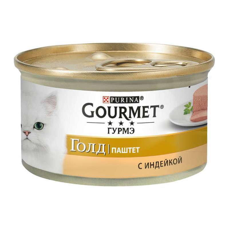 Gourmet (Гурмэ) Gold - Консервированный корм паштет с индейкой для взрослых кошек (85 г) в E-ZOO