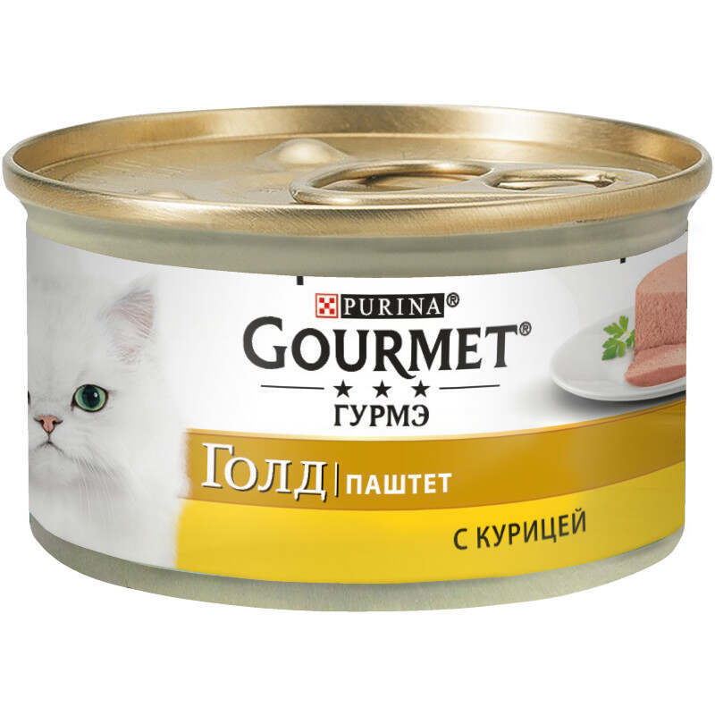 Gourmet (Гурмэ) Gold - Консервированный корм с курицей для взрослых кошек (85 г) в E-ZOO