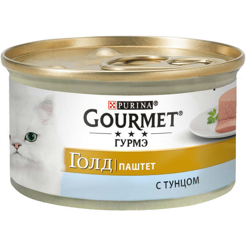 Gourmet (Гурмэ) Gold - Консервированный корм паштет с тунцом для взрослых кошек (85 г) в E-ZOO