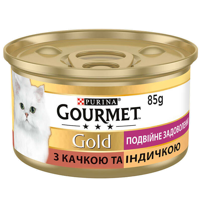 Gourmet (Гурме) Gold - Консервований корм з качкою та індичкою для дорослих котів (85 г) в E-ZOO