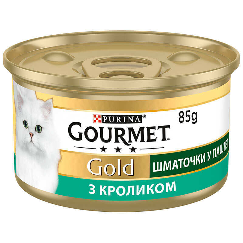 Gourmet (Гурме) Gold - Консервований корм-террін з кроликом для дорослих котів (85 г) в E-ZOO