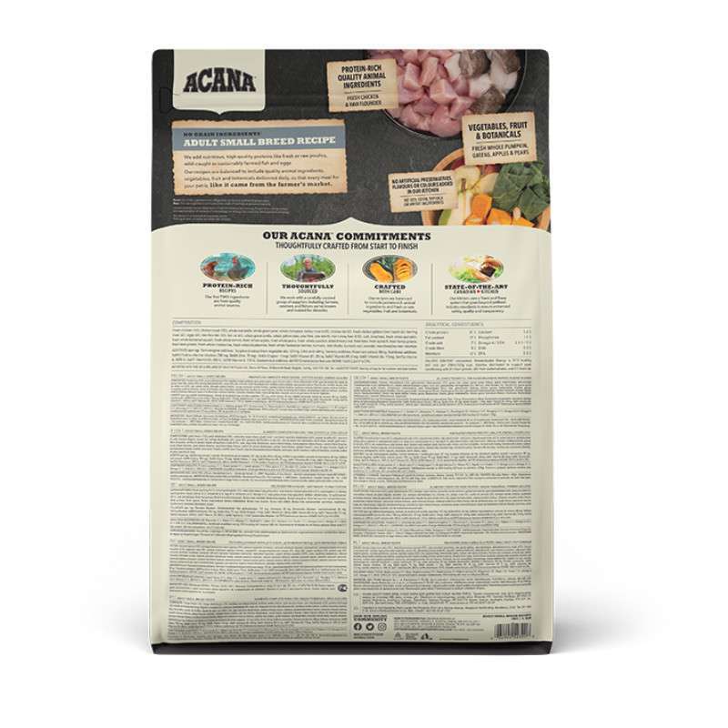 Acana (Акана) Adult Small Breed Recipe - Сухой корм с мясом цыплят для взрослых собак малых пород (6 кг) в E-ZOO