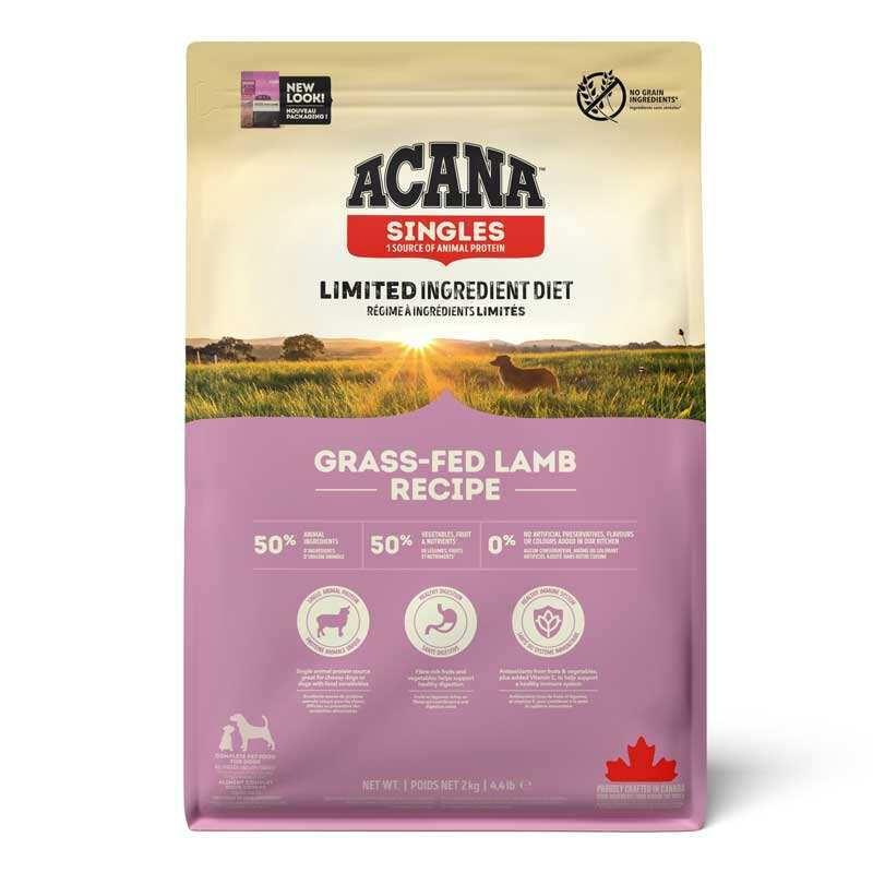 Acana Grass-Fed Lamb - Сухой корм с ягненком для собак всех пород на всех стадиях жизни с чувствительным пищеварением (2 кг) в E-ZOO