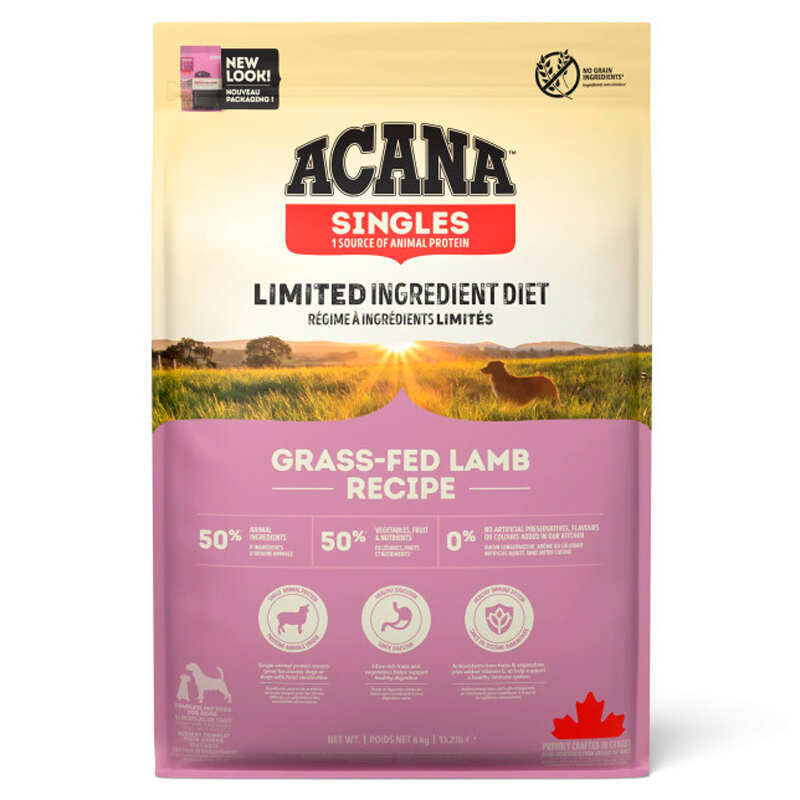 Acana Grass-Fed Lamb - Сухой корм с ягненком для собак всех пород на всех стадиях жизни с чувствительным пищеварением (6 кг) в E-ZOO