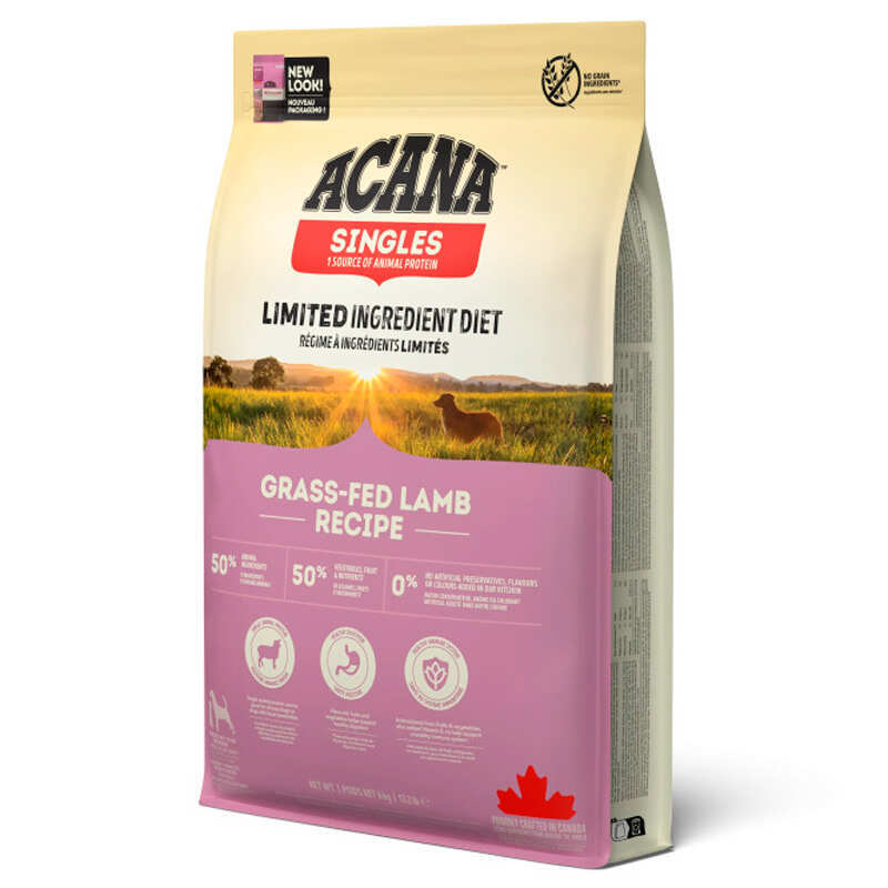 Acana Grass-Fed Lamb - Сухой корм с ягненком для собак всех пород на всех стадиях жизни с чувствительным пищеварением (6 кг) в E-ZOO