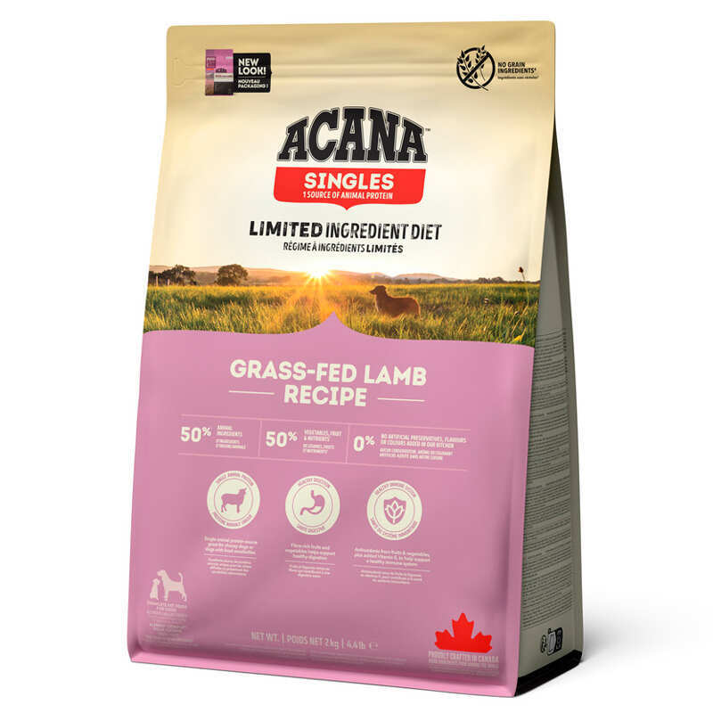 Acana Grass-Fed Lamb - Сухой корм с ягненком для собак всех пород на всех стадиях жизни с чувствительным пищеварением (2 кг) в E-ZOO