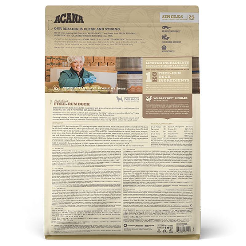 Acana (Акана) Free-Run Duck - Сухой корм с уткой для собак всех пород на всех стадиях жизни с чувствительным пищеварением (11,4 кг) в E-ZOO