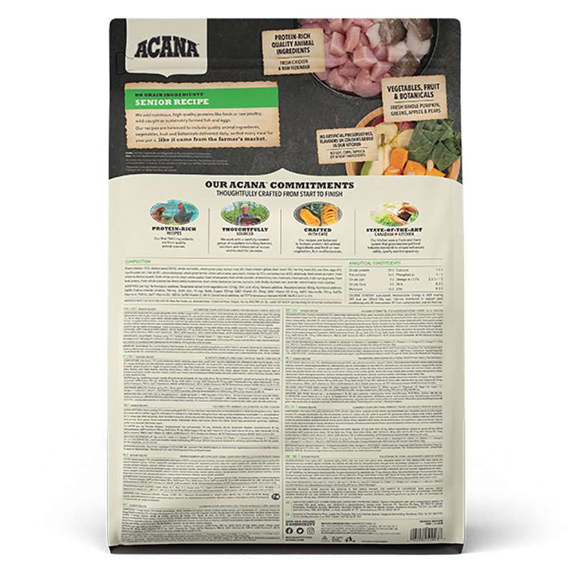 Acana (Акана) Senior Dog Recipe – Сухой корм c мясом цыпленка для пожилых собак (11,4 кг) в E-ZOO