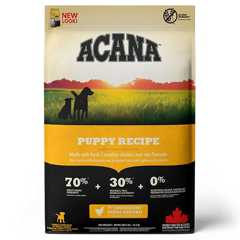 Acana Puppy Recipe – Сухой корм с мясом цыпленка для щенков средних пород (6 кг) в E-ZOO