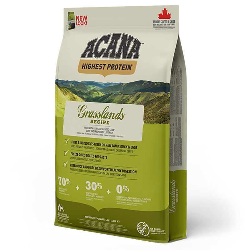 Acana (Акана) Grasslands Dog Recipe – Сухий корм з ягням і качкою для собак різного віку і порід (11,4 кг) в E-ZOO
