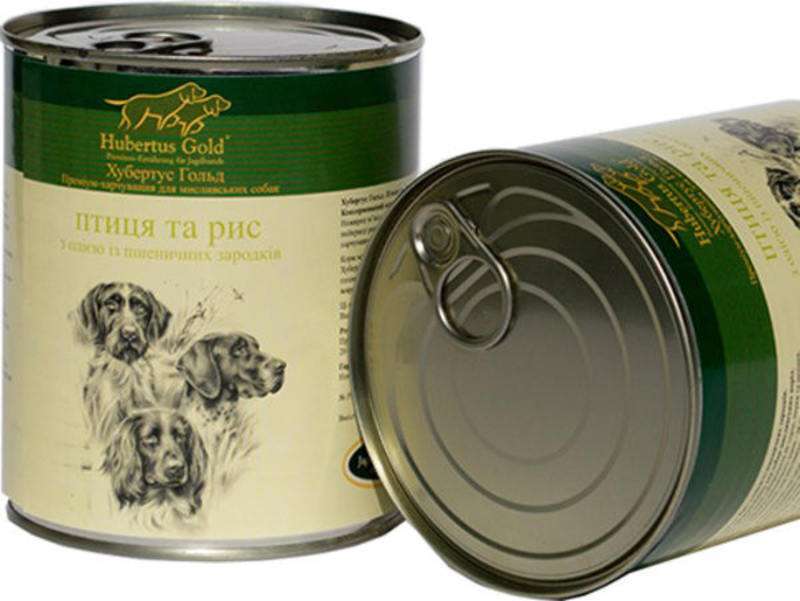 Hubertus Gold (Хубертус Голд) Консервированный корм "Птица и рис" для активных собак (800 г) в E-ZOO