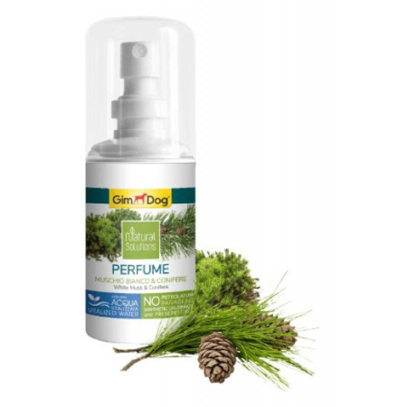 GimDog (ДжимДог) Natural Solutions Perfume White Musk & Conifers - Духи с ароматом белого мускуса и хвойного дерева для собак (50 мл) в E-ZOO