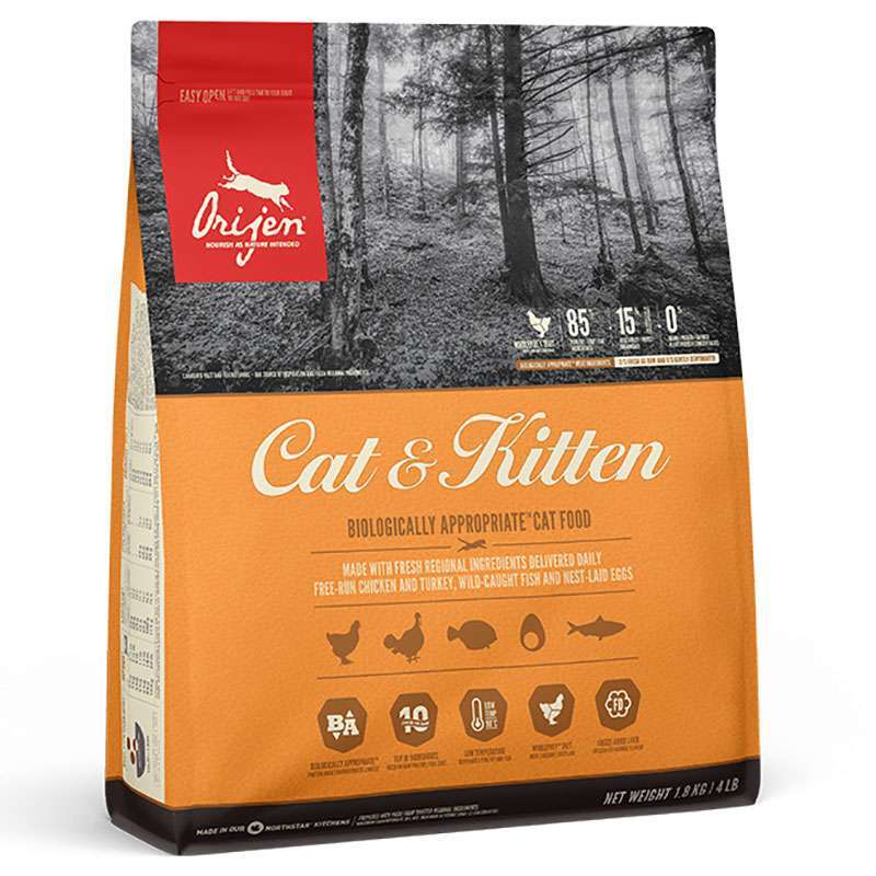 Orijen (Ориджен) Original Cat (Cat&Kitten) – Сухой корм с мясом птицы и рыбы для котят и кошек (340 г) в E-ZOO