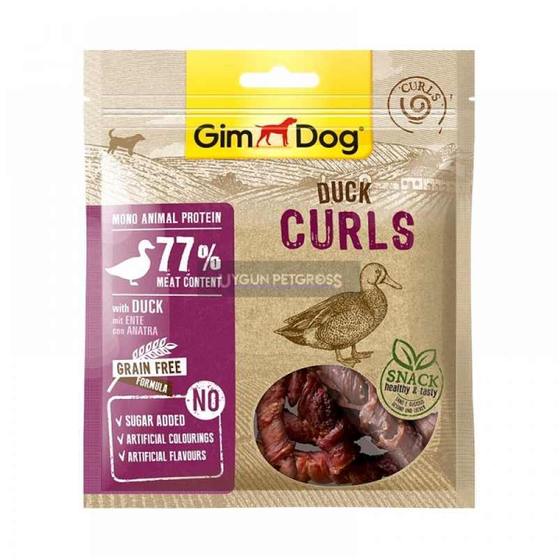 GimDog (ДжимДог) Superfood Duck Curls - Лакомство спиральки с уткой для собак (55 г) в E-ZOO