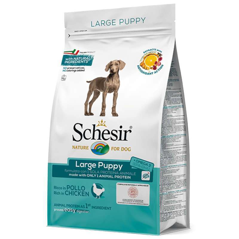 Schesir (Шезир) Dog Large Puppy - Сухой монопротеиновый корм с курицей для щенков крупных пород (3 кг) в E-ZOO