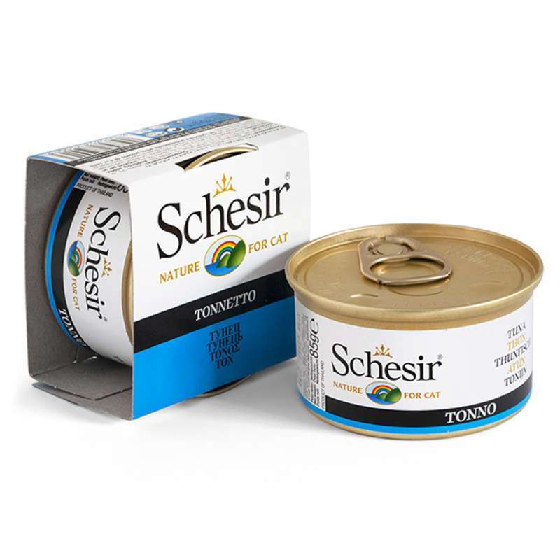 Schesir (Шезир) Tuna - Консервированный корм с тунцом для взрослых котов (кусочки в желе) (85 г) в E-ZOO