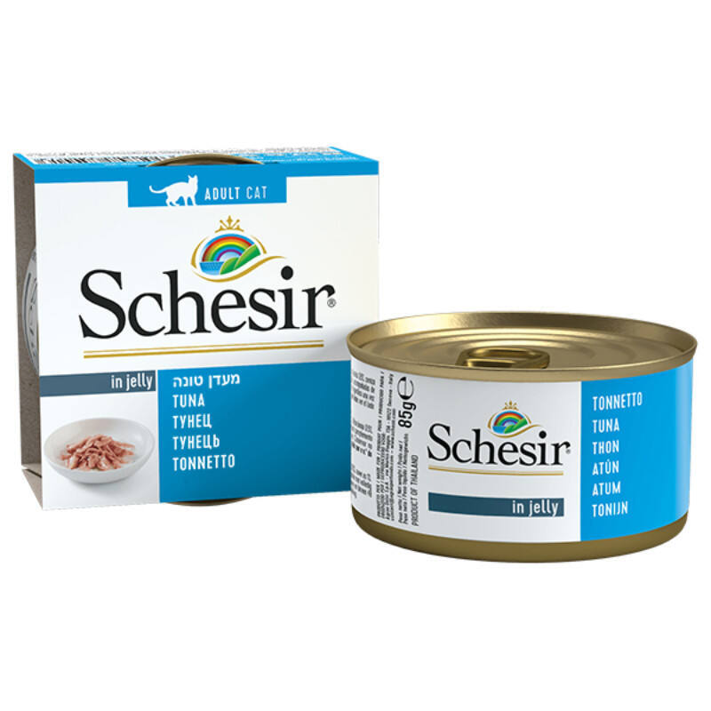 Schesir (Шезир) Tuna - Консервированный корм с тунцом для взрослых котов (кусочки в желе) (85 г) в E-ZOO