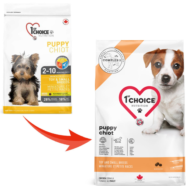 1st Choice (Фест Чойс) Puppy Toy and Small Breeds - Сухой корм с курицей для щенков мини и малых пород (2 кг) в E-ZOO