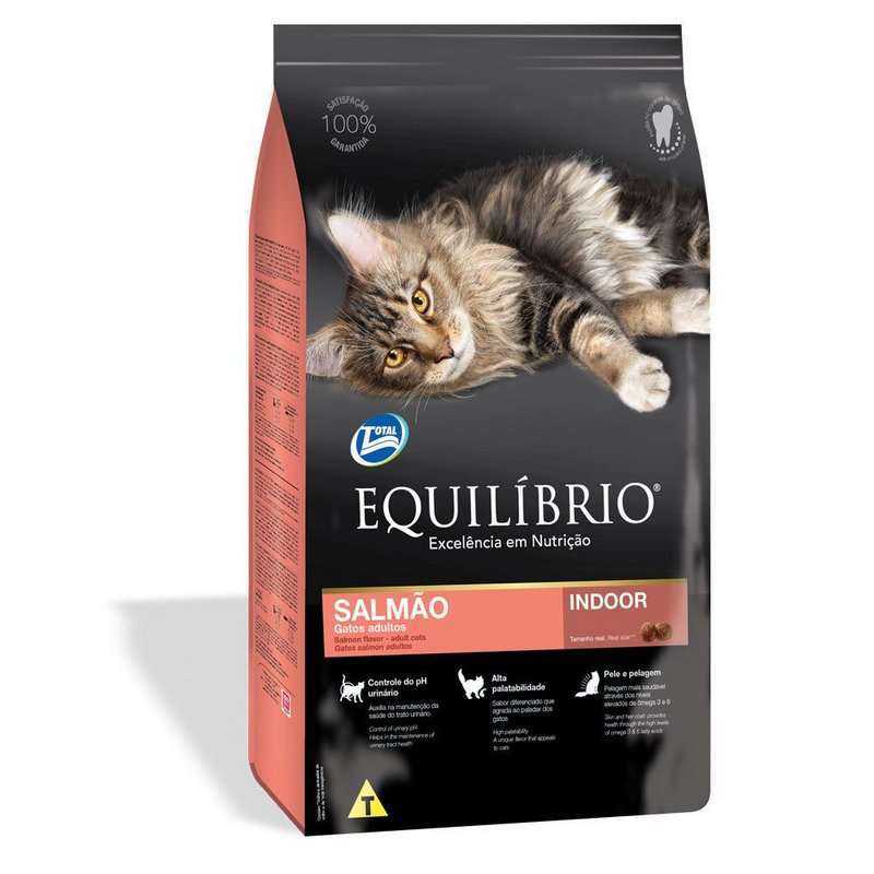 Equilibrio (Эквилибрио) Cat Adult Salmon Indoor - Сухой корм с лососем для взрослых котов (500 г) в E-ZOO