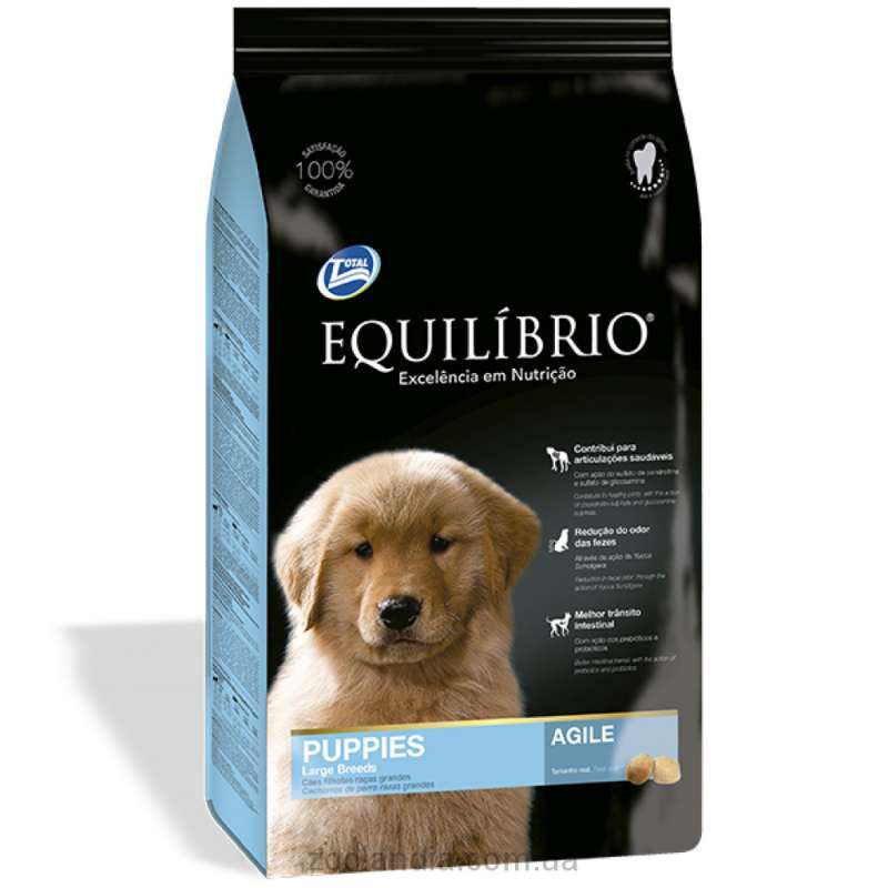 Equilibrio (Еквілібріо) Puppies Large Breeds Agile- Сухий корм з куркою для цуценят великих порід (15 кг) в E-ZOO