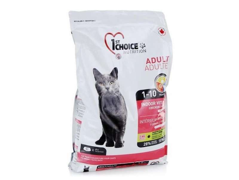 1st Choice (Фест Чойс) Vitality Indoor - Сухий корм з куркою для дорослих котів (2,72 кг) в E-ZOO