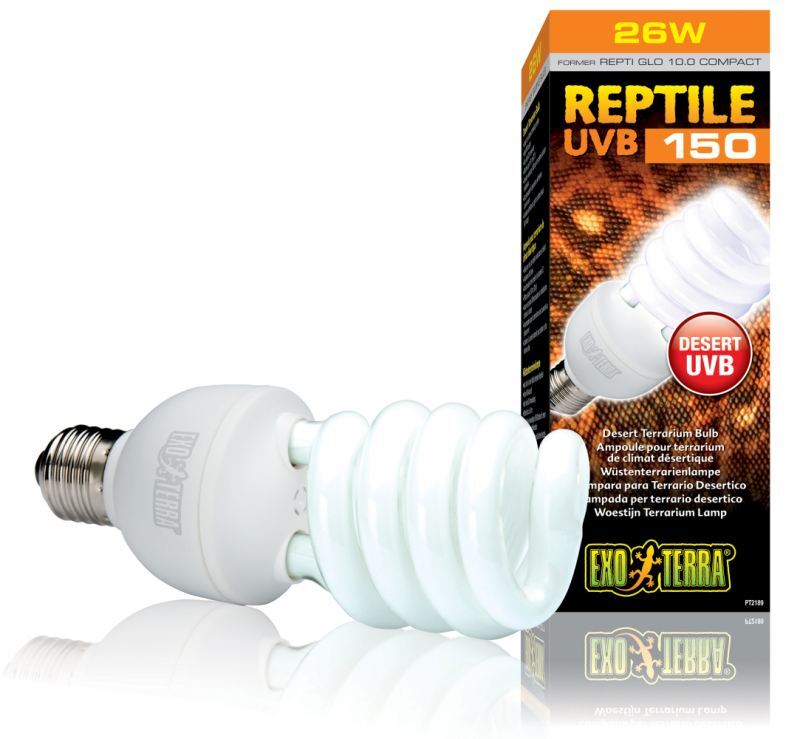 Exo Terra (Экзо Терра) Reptile UVB 150 (REPTI GLO 10.0) - Лампа для пустынных рептилий (26W) в E-ZOO