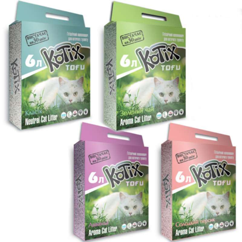 Kotix (Котикс) Tofu - Наполнитель соевый для кошачьего туалета (6 л) в E-ZOO