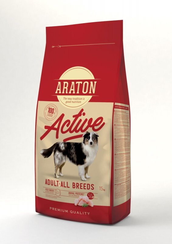 Araton (Аратон) Active Adult - Сухий корм з м'ясом птиці для дорослих активних і службових собак різних порід (15 кг) в E-ZOO