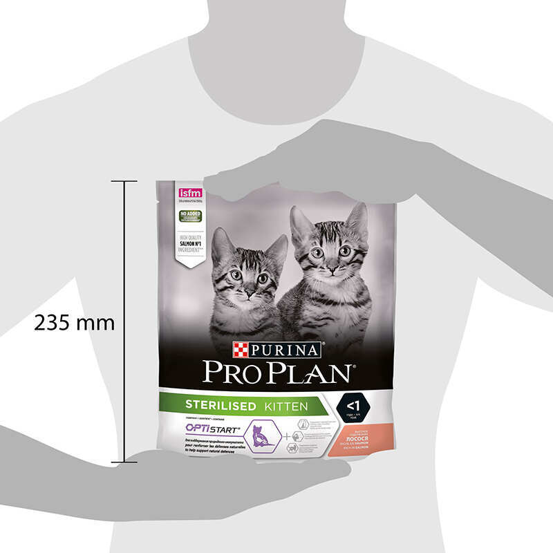 Purina Pro Plan (Пурина Про План) Sterilised Kitten - Сухой корм с лососем для стерилизованных котят (400 г) в E-ZOO