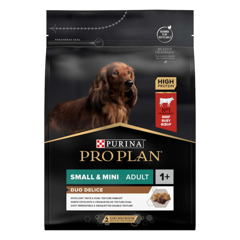 Purina Pro Plan (Пурина Про План) Duo Delice Adult Small and Mini - Cухой корм с говядиной для взрослых собак мелких пород (2,5 кг) в E-ZOO