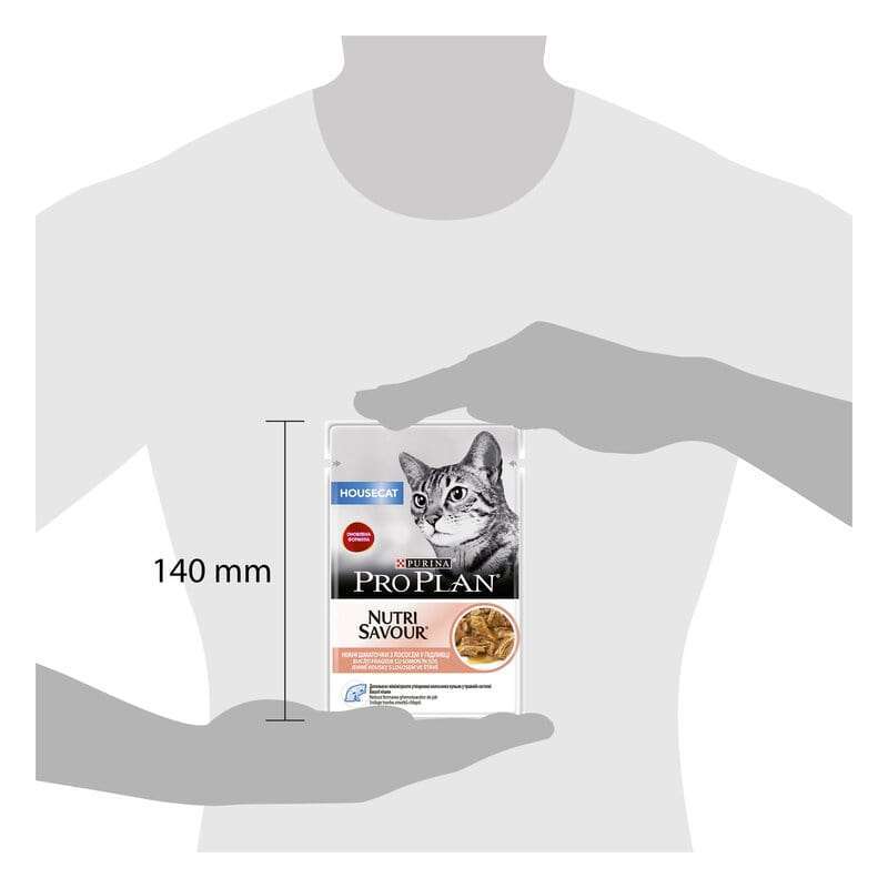 Purina Pro Plan (Пурина Про План) Housecat Nutrisavour - Влажный корм с лососем для котов, живущих дома (кусочки в соусе) (85 г) в E-ZOO