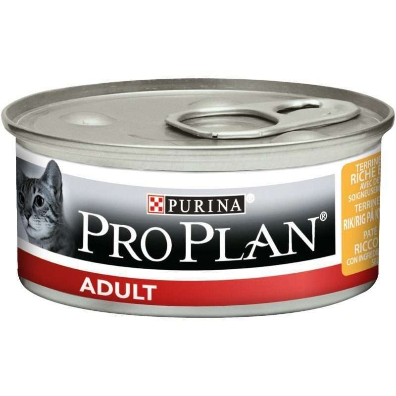 Purina Pro Plan (Пуріна Про План) Adult Chicken Cat - Консервований корм з куркою для дорослих котів (шматочки в паштеті) (24х85 г (box)) в E-ZOO
