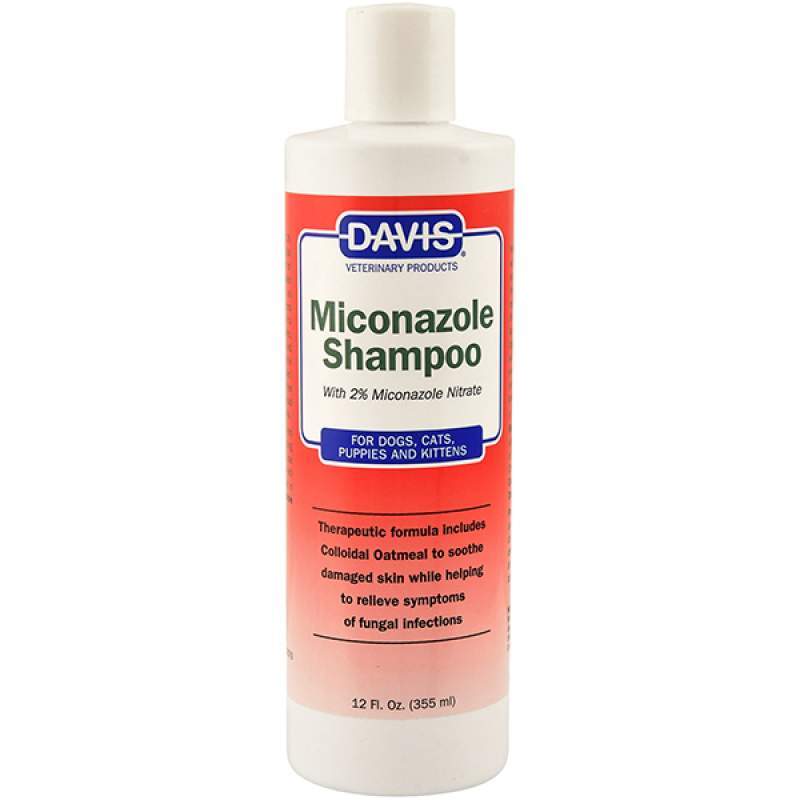 Davis (Дэвис) Miconazole Shampoo - Шампунь с 2% нитратом миконазола для собак и котов при заболеваниях кожи (355 мл) в E-ZOO