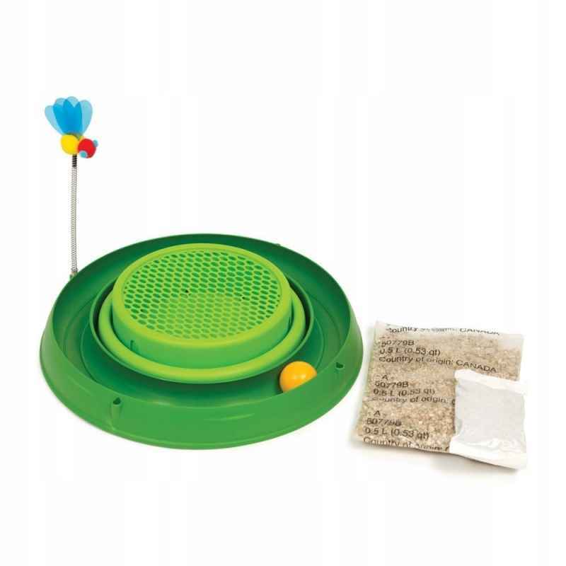 Catit (Катит) Play 3in1 - Игрушка для кота круглый лабиринт с шариком и травяной грядкой (37,6x36,0x4,4 см) в E-ZOO