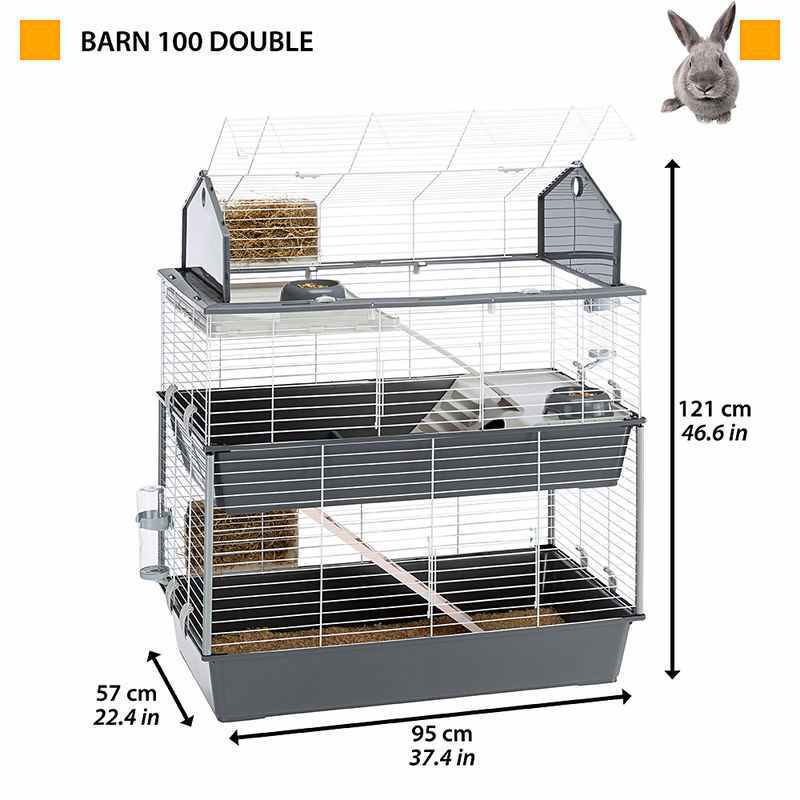 Ferplast (Ферпласт) Barn 100 Double - Клетка для кроликов (95x57x121 см) в E-ZOO