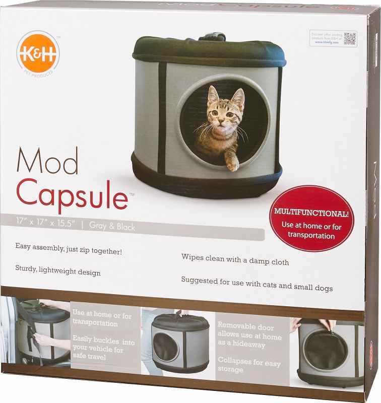K&H (Кей енд Аш) Mod Capsule - Будиночок-переноска для собак та котів (43x43x39 см) в E-ZOO