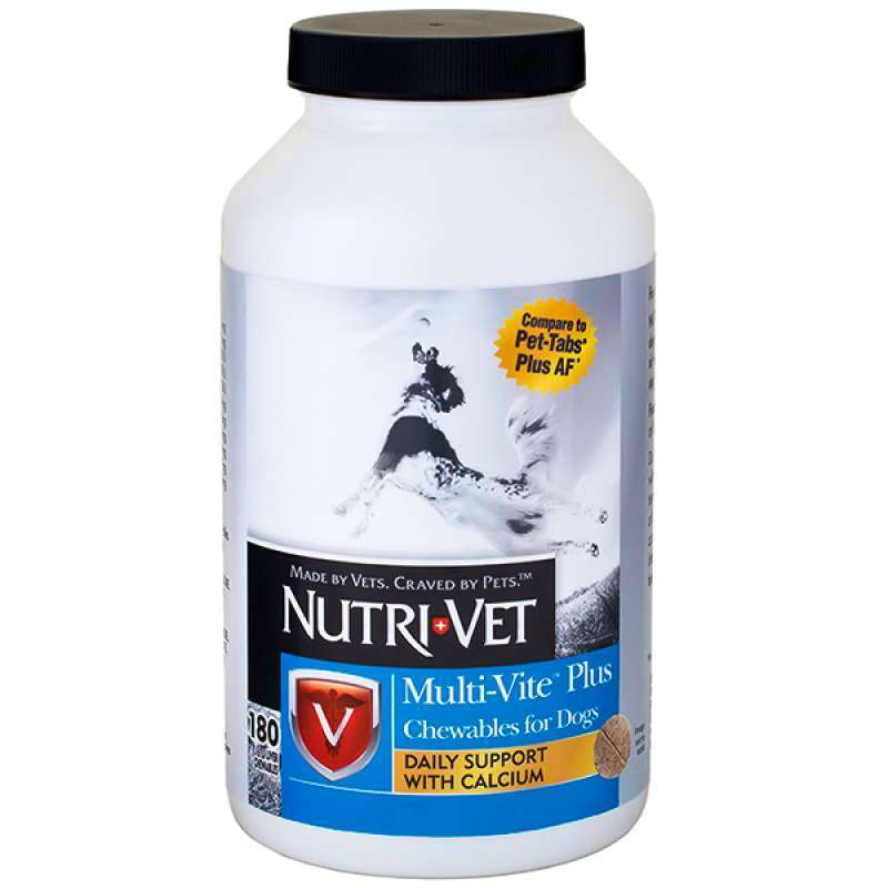 Nutri-Vet (Нутрі-Вет) Multi-Vite Plus - Вітамінний комплекс "Мульти-вет Плюс" з кальцієм для собак (180 табл.) в E-ZOO