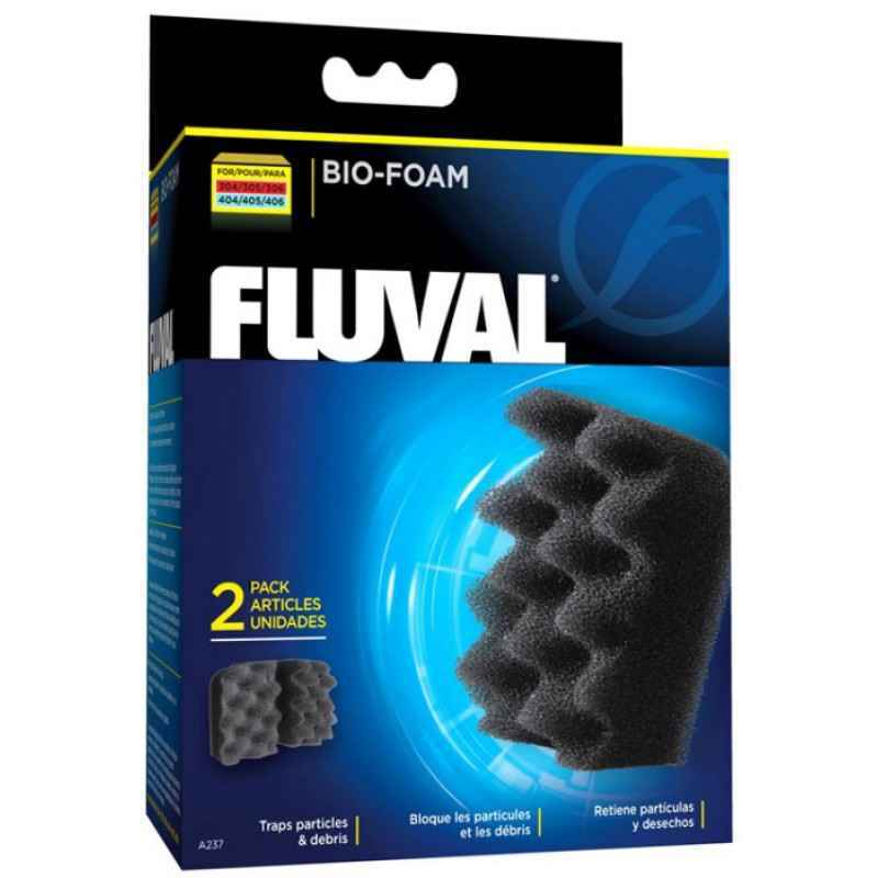 Fluval (Флювал) Bio-Foam - Био-губка для внешнего фильтра Fluval 304 / 305 / 307 / 306 / 404 / 405 / 406 / 407 (2 шт./уп.) в E-ZOO