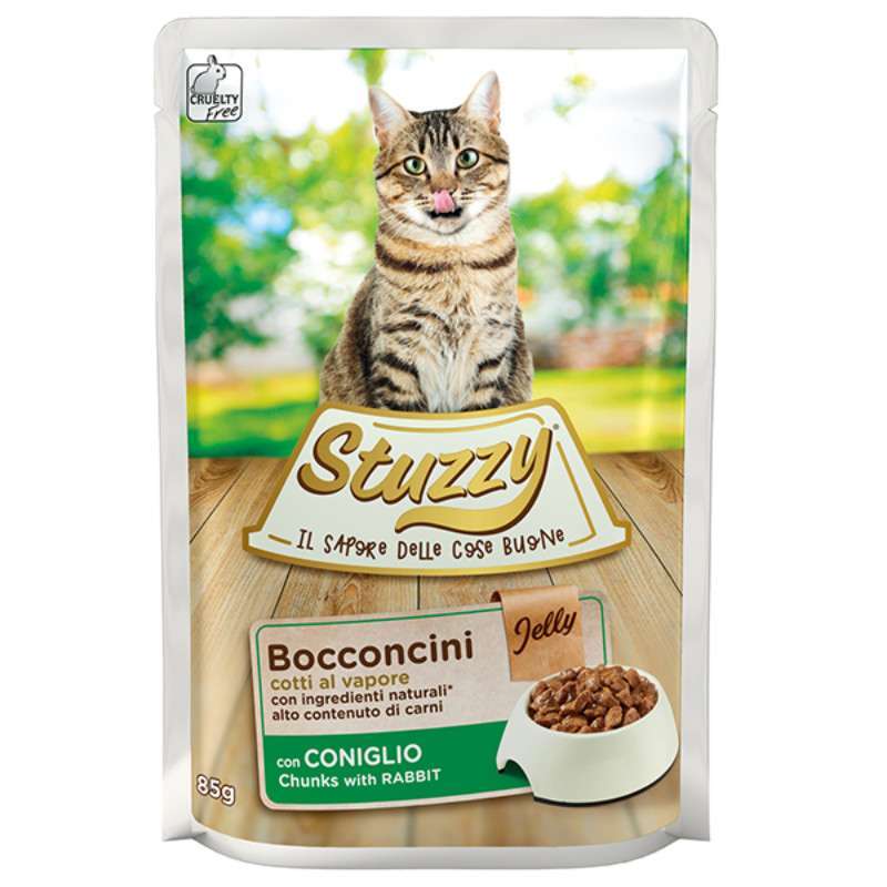 Stuzzy (Штузі) Cat Rabbit - Консервований корм з кроликом для котів (шматочки в желе) (85 г) в E-ZOO