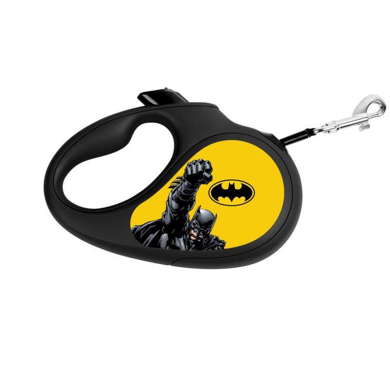 Collar (Коллар) WAUDOG Roulette Leash - Повідець-рулетка для собак з малюнком "Бетмен Жовтий" (S) в E-ZOO