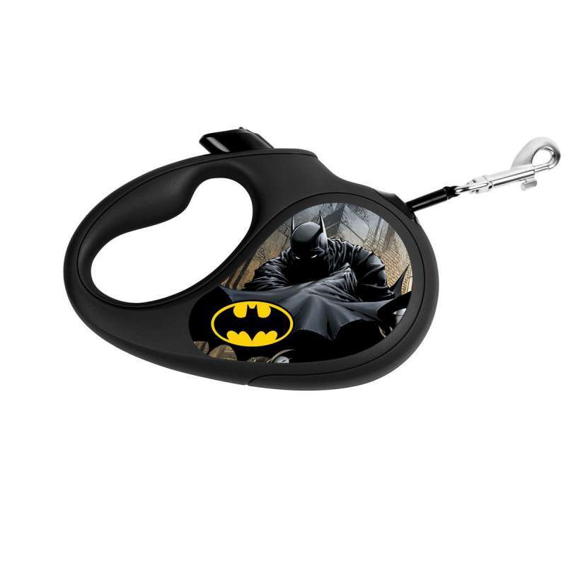 Collar (Коллар) WAUDOG Roulette Leash - Повідець-рулетка для собак з малюнком "Бетмен Чорний" (S) в E-ZOO